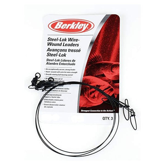 Berkley Wire - Wound Black Leader 3 Pack - 6