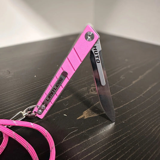 HUTO Limitless Fluorescent Pink Limited Edition Folding Replaceable Blade Knives - Online Outfitters Canada