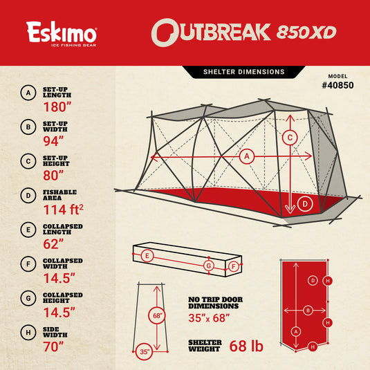 Outbreak 850XD Ice Fishing Shelter