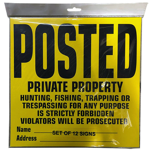 Posted Sign/Set of 12