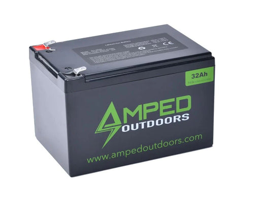 AMPED OUTDOORS - 32Ah Lithium Battery (14.8V NMC) with Charger (Bluetooth)
