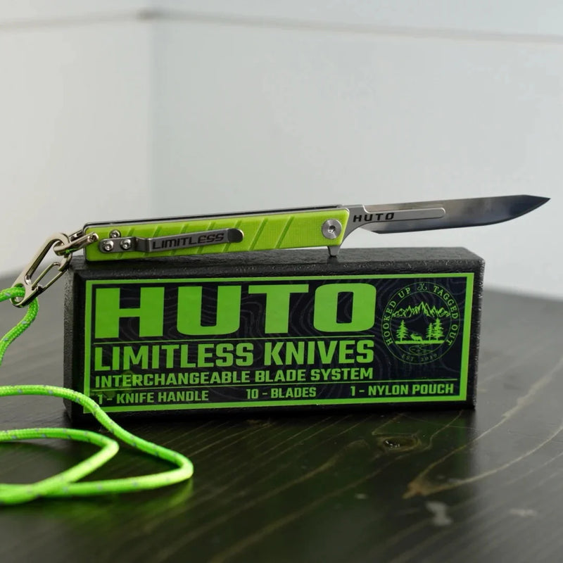 Load image into Gallery viewer, HUTO Lifestyle Lime Green Limited Edition Limitless Folding Replaceable Blade Knives
