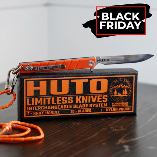 HUTO Limitless Blazer Orange Limited Edition Folding Replaceable Blade Knives