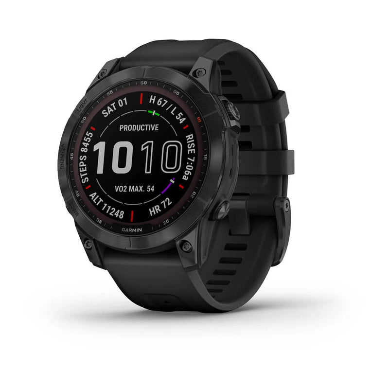 Load image into Gallery viewer, fēnix® 7 – Sapphire Solar Edition Black DLC Titanium with Black Band - Online Outfitters Canada
