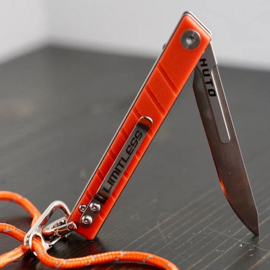 HUTO Limitless Blazer Orange Limited Edition Folding Replaceable Blade Knives - Online Outfitters Canada